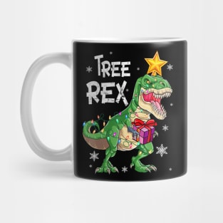 Christmas Dinosaur Tree Rex Pajamas Men Boys Kids Xmas Mug